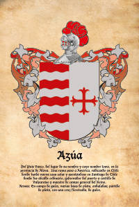 Escudo heráldico del apellido Azúa