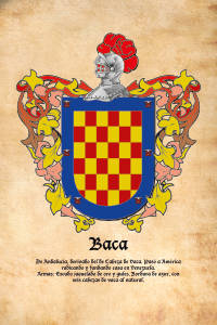 Escudo heráldico del apellido BACA