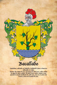 Escudo heráldico del apellido BACALLADO