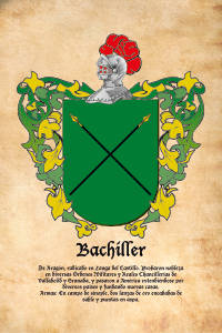 Escudo heráldico del apellido BACHILLER