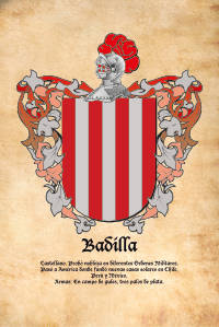 Escudo heráldico del apellido BADILLA