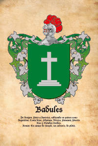 Escudo heráldico del apellido BADULES