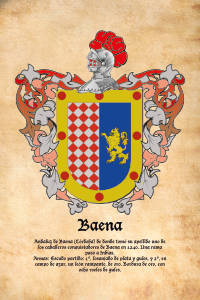 Escudo heráldico del apellido BAENA