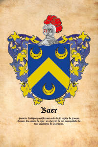 Escudo heráldico del apellido BAER