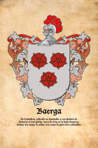 Escudo heráldico del apellido BAERGA