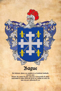Escudo heráldico del apellido BAGUE