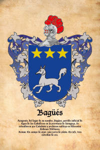 Escudo heráldico del apellido BAGUES