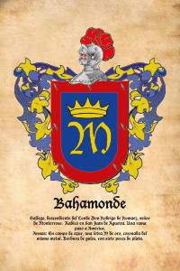 Escudo heráldico del apellido BAHAMONDE