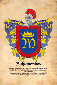 Escudo heráldico del apellido BAHAMONDES