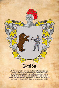 Escudo heráldico del apellido BAILON