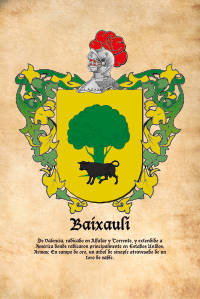 Escudo heráldico del apellido BAIXAULI