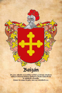 Escudo heráldico del apellido BAIZAN