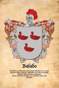 Escudo heráldico del apellido BALADO