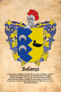 Escudo heráldico del apellido BALANZO