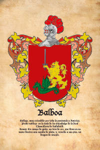 Escudo heráldico del apellido BALBOA