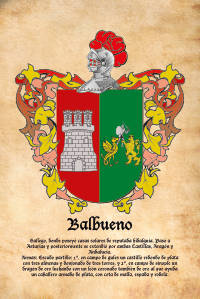 Escudo heráldico del apellido BALBUENO