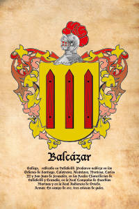 Escudo heráldico del apellido BALCAZAR