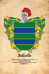Escudo heráldico del apellido BALCELLS