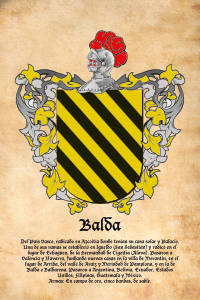 Escudo heráldico del apellido BALDA
