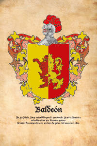 Escudo heráldico del apellido BALDEON