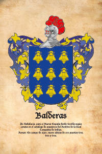 Escudo heráldico del apellido BALDERAS