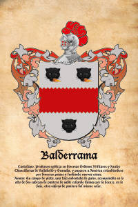 Escudo heráldico del apellido BALDERRAMA