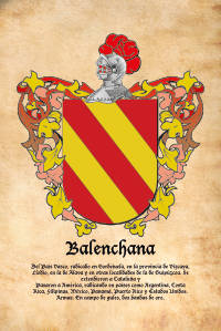 Escudo heráldico del apellido BALENCHANA