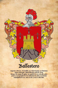 Escudo heráldico del apellido BALLESTERO