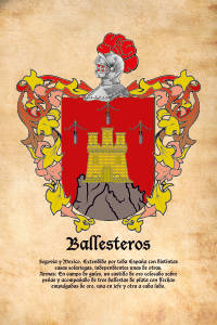 Escudo heráldico del apellido BALLESTEROS