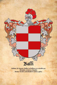 Escudo heráldico del apellido BALLI