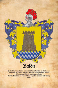 Escudo heráldico del apellido BALÓN