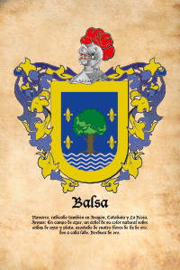 Escudo heráldico del apellido BALSA