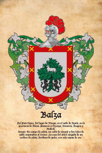 Escudo heráldico del apellido BALZA