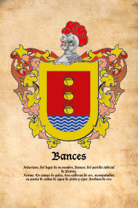 Escudo heráldico del apellido BANCES