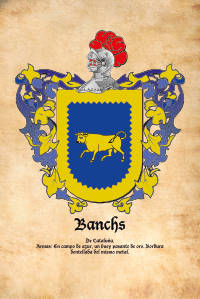 Escudo heráldico del apellido Banchs