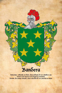 Escudo heráldico del apellido BANDERA
