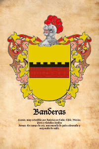 Escudo heráldico del apellido BANDERAS