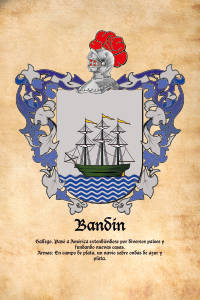 Escudo heráldico del apellido BANDIN