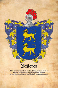 Escudo heráldico del apellido BAÑERES