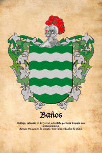 Escudo heráldico del apellido BAÑOS