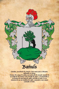 Escudo heráldico del apellido BAÑULS