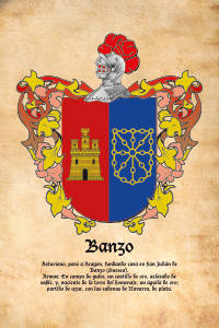 Escudo heráldico del apellido BANZO