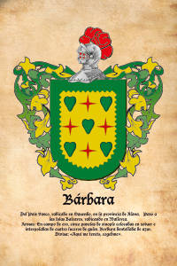 Escudo heráldico del apellido BARBARA