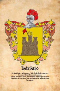 Escudo heráldico del apellido BARBARO