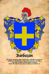 Escudo heráldico del apellido BARBAZAN