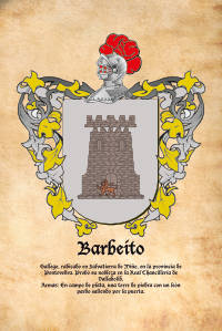 Escudo heráldico del apellido BARBEITO