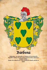Escudo heráldico del apellido BARBENA