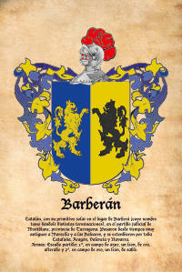 Escudo heráldico del apellido Barberán
