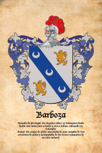 Escudo heráldico del apellido BARBOZA
