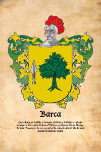 Escudo heráldico del apellido BARCA